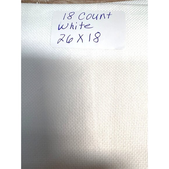 18 Count White Aida Cloth 26" X 18" For Cross Stitch & Embroidery - Picture 2 of 2